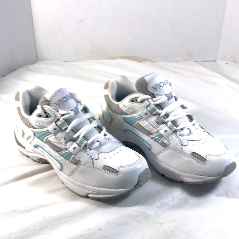 Vionic Women's Sneakers in White and Light Blue